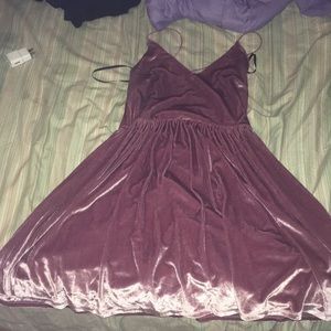 Purple velvet mini dress from forever 21.
